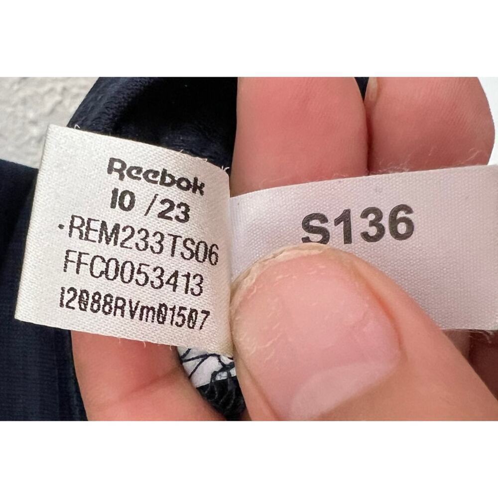 Reebok Performance Ace Polo Shirt Navy Blue Polyester Short Sleeve Men's XL - Picture 6 of 8